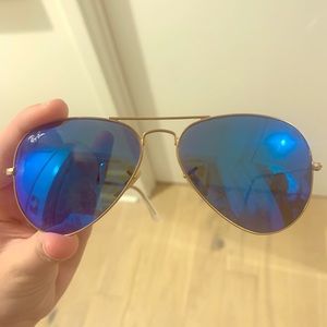 RAY BAN AVIATOR BLUE FLASH / MIRROR SUNGLASSES